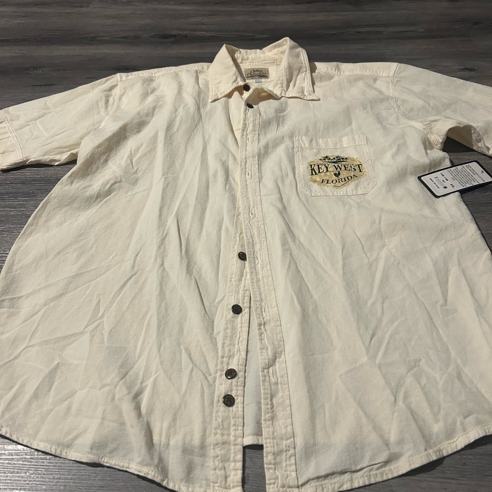Men's Cream Shirt - Picture 4 of 8